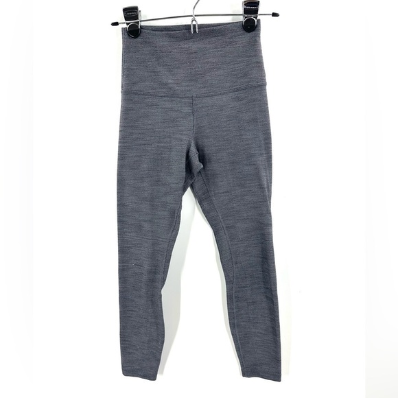 Lululemon Womens Align Pant II Size 4 High Rise Gray Heather Herringbone 25 In - Picture 1 of 9